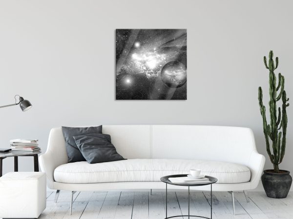 Sterne Galaxie, Glasbild Quadratisch Verkauf – Bild 2