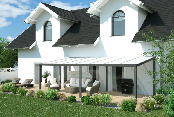 Terrassenüberdachung Aluminium 700x500cm Doppelsteg anthrazit Verkauf – Bild 4