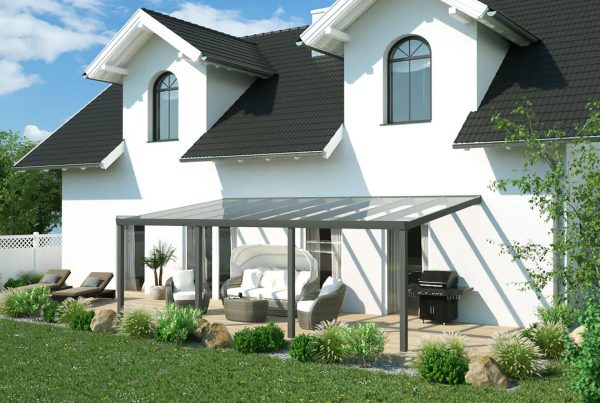 Terrassenüberdachung Aluminium 700x400cm VSG anthrazit Rabatt