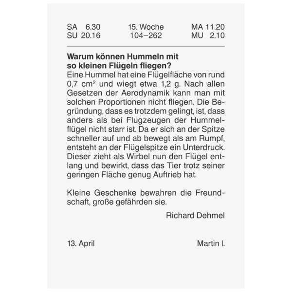 Abreißkalender 2026 Nr. 4 | 65×98 mm Online-Schn?ppchen – Bild 3