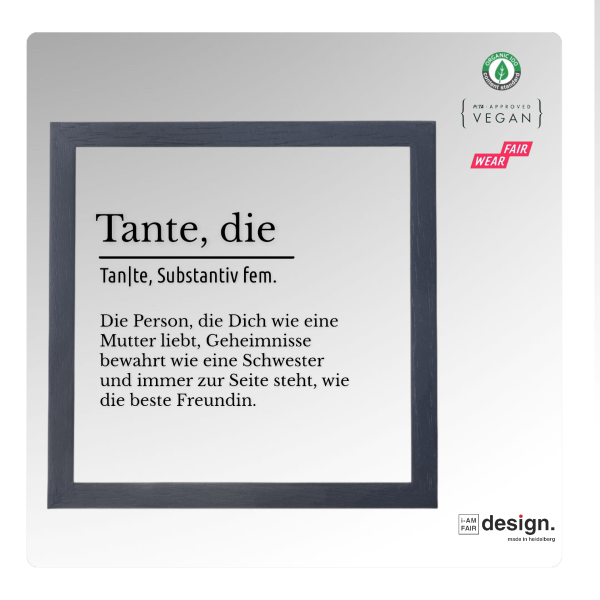 „Tante“. Poster gerahmt Verkauf