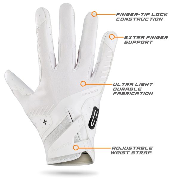 Grip Boost Stealth 6 Boost Plus Football Gloves - White Out Im Angebot – Bild 2