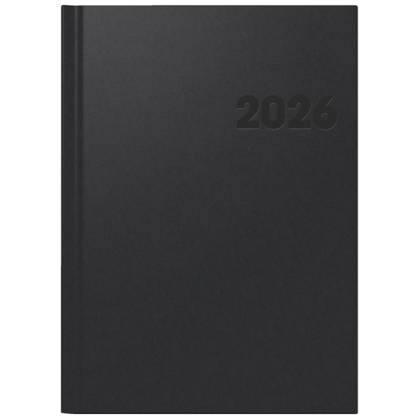 Buchkalender Mod. 781 2026 | A4, Kunststoff, schwarz Mode