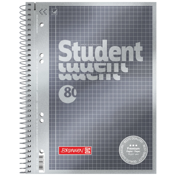 Collegeblock Premium Student | A5, Lineatur 5, 80 Blatt, anthrazit Zu verkaufen