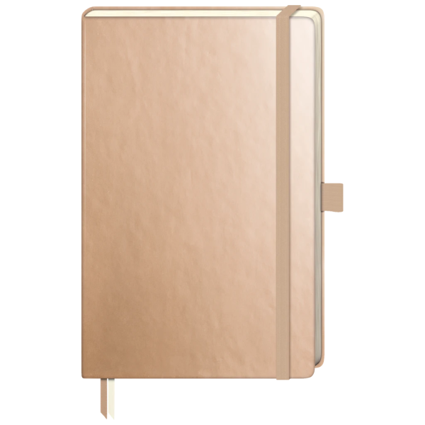 Notizbuch Kompagnon Metallic | A5, punktiert, Gummizugverschluss, goldfarben Online-Schn?ppchen